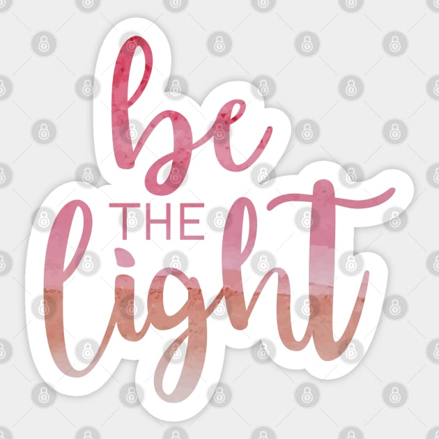 Be the Light Red Sticker by TheMoodyDecor